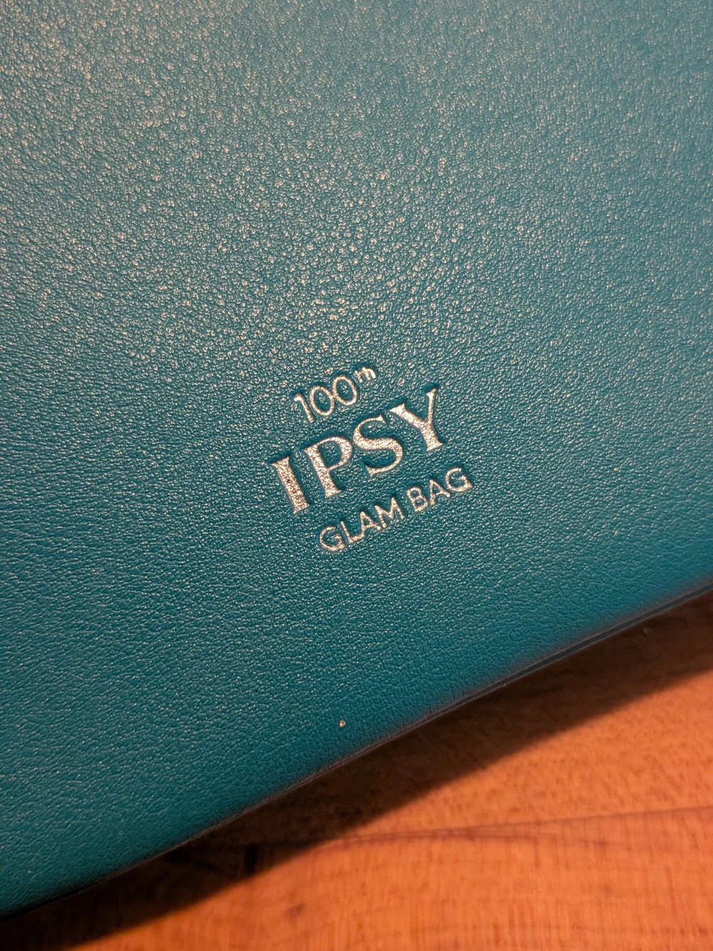 Ipsy 100th Edition Teal & Lime Studded Cosmetic Bag